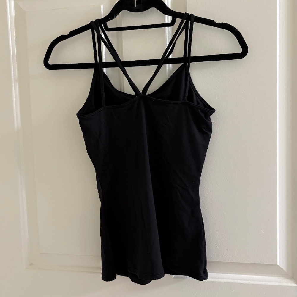 Boston Proper Black Strappy Back Ruched Tank Top | Size XXS